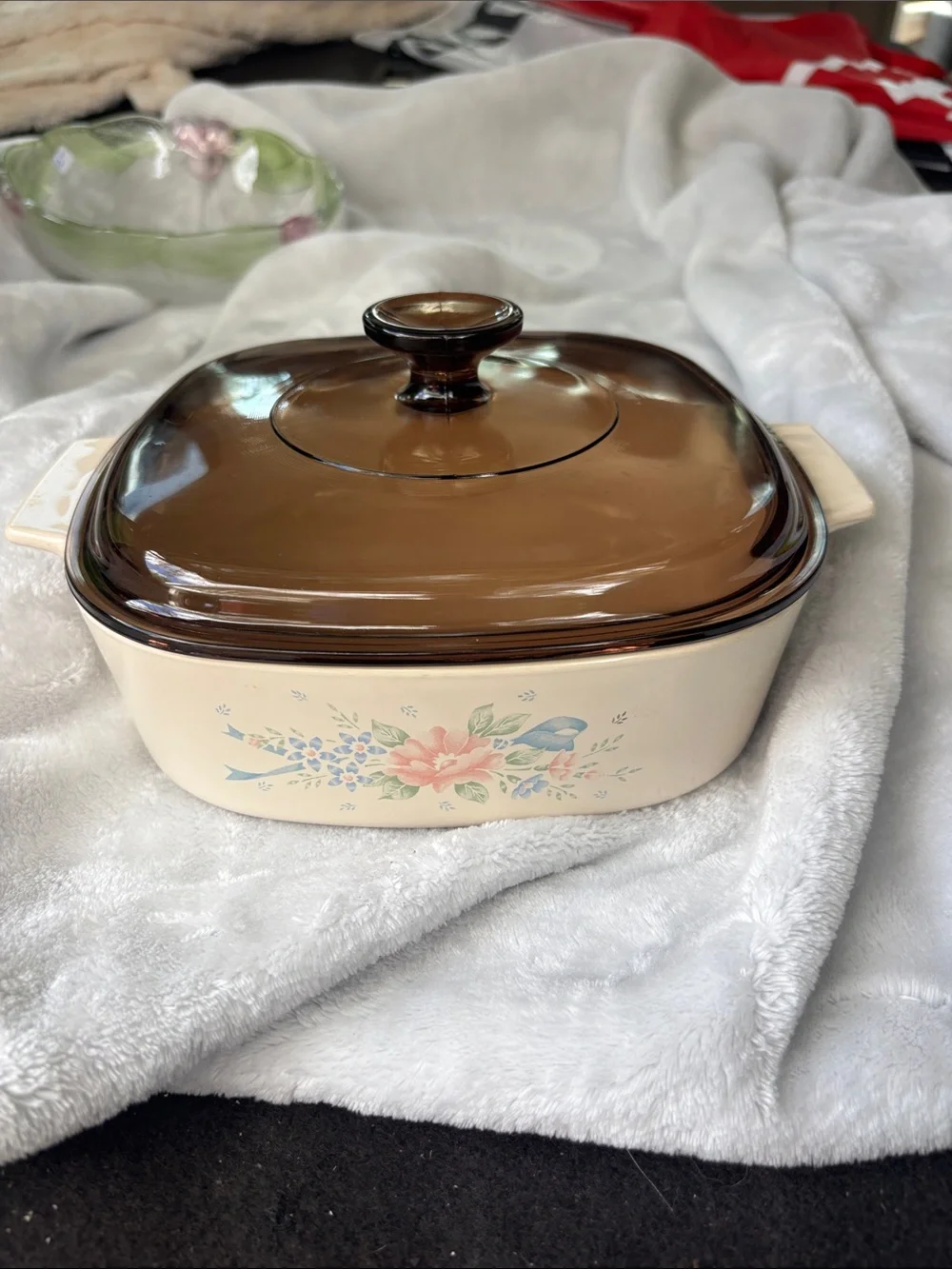 Vintage Corning Ware Symphony 2 Liter Casserole Dish with Pyrex Lid
